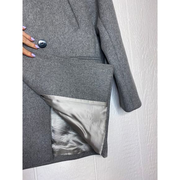 SURFACE TO AIR "Maple" Wool Grey Cocoon Oversized Pea Coat EU 36 - Picture 10 of 12